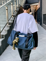 La mode short travel bag female hand luggage bag for business travel large capacity dry and wet separation training fitness