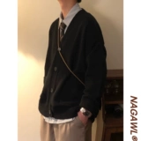 Осенний ретро японский трикотажный свитер, кардиган, куртка, оверсайз, в американском стиле