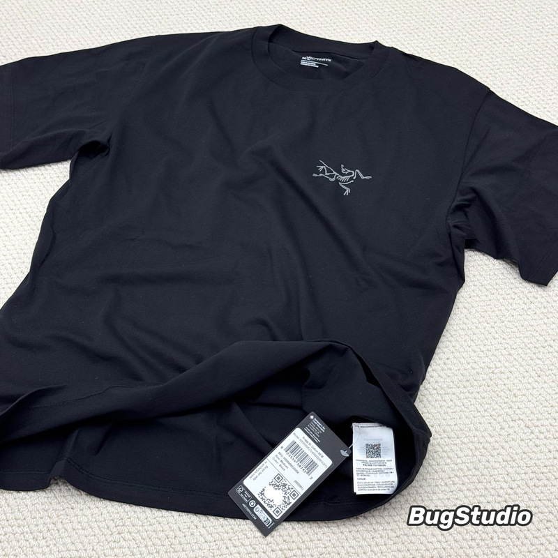 Authentic Arcteryx New Kragg Series Sl Small Logo Short-Sleeve T-Shirt, Black
