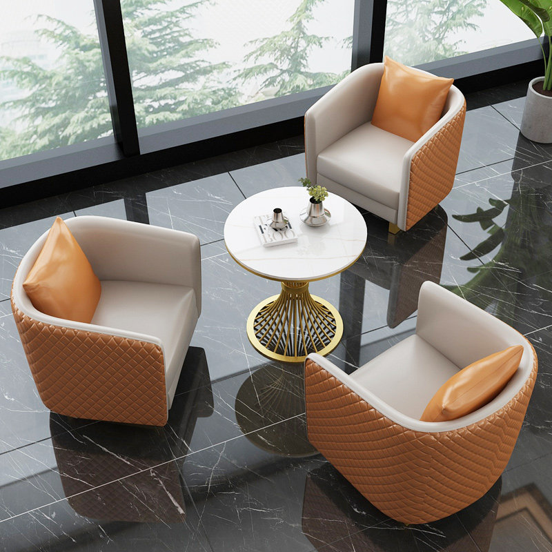 Negotiation table and chair combination sofa tea table hotel lobby sample house display center reception lounge for a table with four chairs dining room