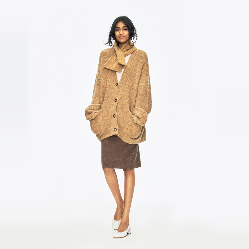 Ra Everyday “Fireplace Sweater” Wool-Blend Plush Oversized Sweater in Caramel Sand Color Ra Everyday “Fireplace Sweater” Wool-Blend Plush Oversized Sweater in Caramel Sand Color