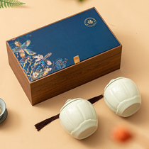 Tea Void Gift Box Empty Box Red Green Tea Black Tea Packaging Box Half Catty Ceramic Tea Leaf Jars Packaging Gift Box Dress Custom