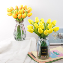 ins Tulip living room decoration simulation Bouquet decoration office table flower Flower fake ornaments photography props