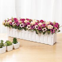 50cm fence balcony simulation flower decoration fence fake flower sun flower green plant set classroom decoration flower