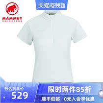 MAMMUT Mammoth Aegility Ladies Outdoor Casual Breathable Zip Short Sleeve T-Shirt Short Sleeve POLO Top