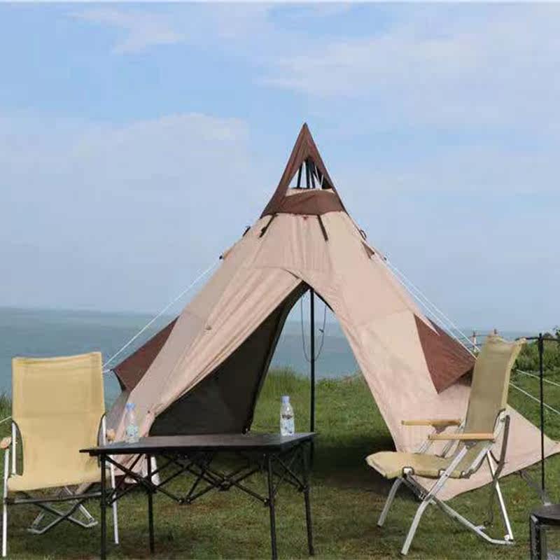 Pyramid Tent Delicate Outdoor Spire Top Indian Camping Shelter Chimney Winter Firewood Stove Fire Tent