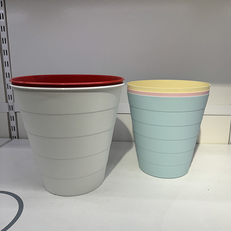 Fenice Plastic Bucket Trash Can Without Lid Sanitary Bucket for Home Kitchen Bathroom Office Wastebasket Storage Bucket