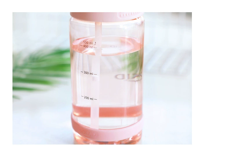 Cúp rơm dành cho người lớn Cup sinh viên di động Tươi dễ thương Cô gái trái tim bằng nhựa Net Red Ins Summer Cup Cá tính - Tách bình đựng nước inox