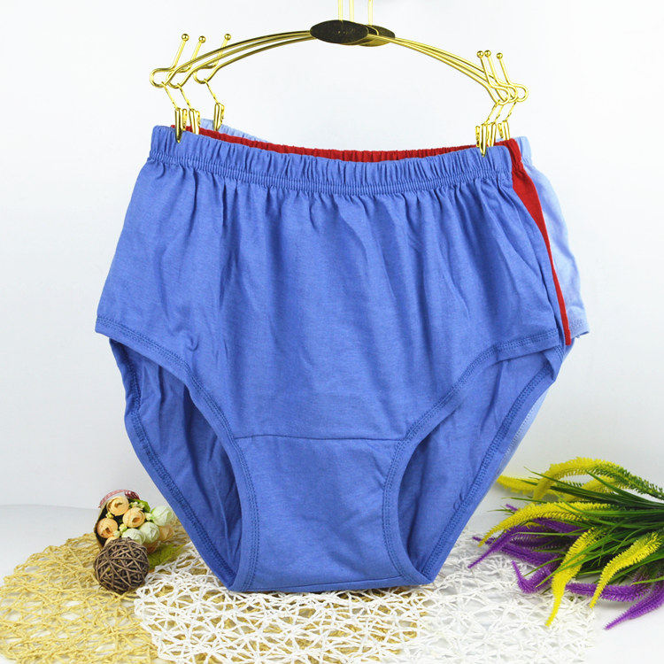 Middle Aged Pants Plus Fat Increase Men's All-cotton Triangle Pants Pure Cotton Shorts Thin loose and high waist Daddy trouser head