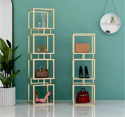 Shoe store shoe rack display rack shelf rack Multi-layer commercial clothing store bag rack designer net red shoe bag rack