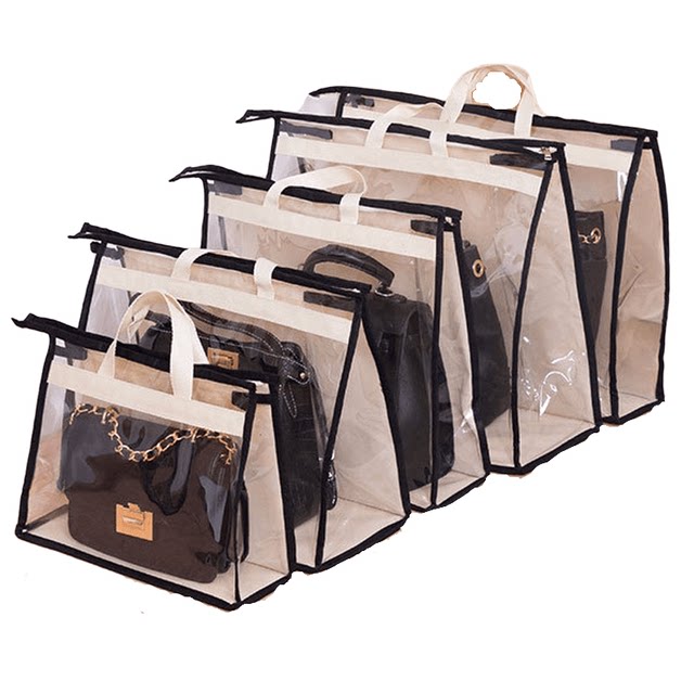 Transparent bag dustproof bag storage leather bag protection bag wardrobe closet visual hanging bag storage bag sealing and finishing bag