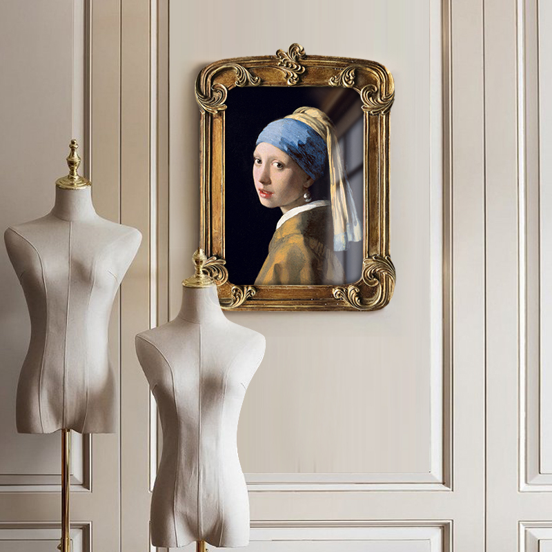 World famous painting niche art retro decorative painting study room painting French light luxury mural living room wall decoration painting