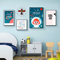Cosmic childrens room decorative painting bedroom bedside painting wall murals personality creative baby room boy