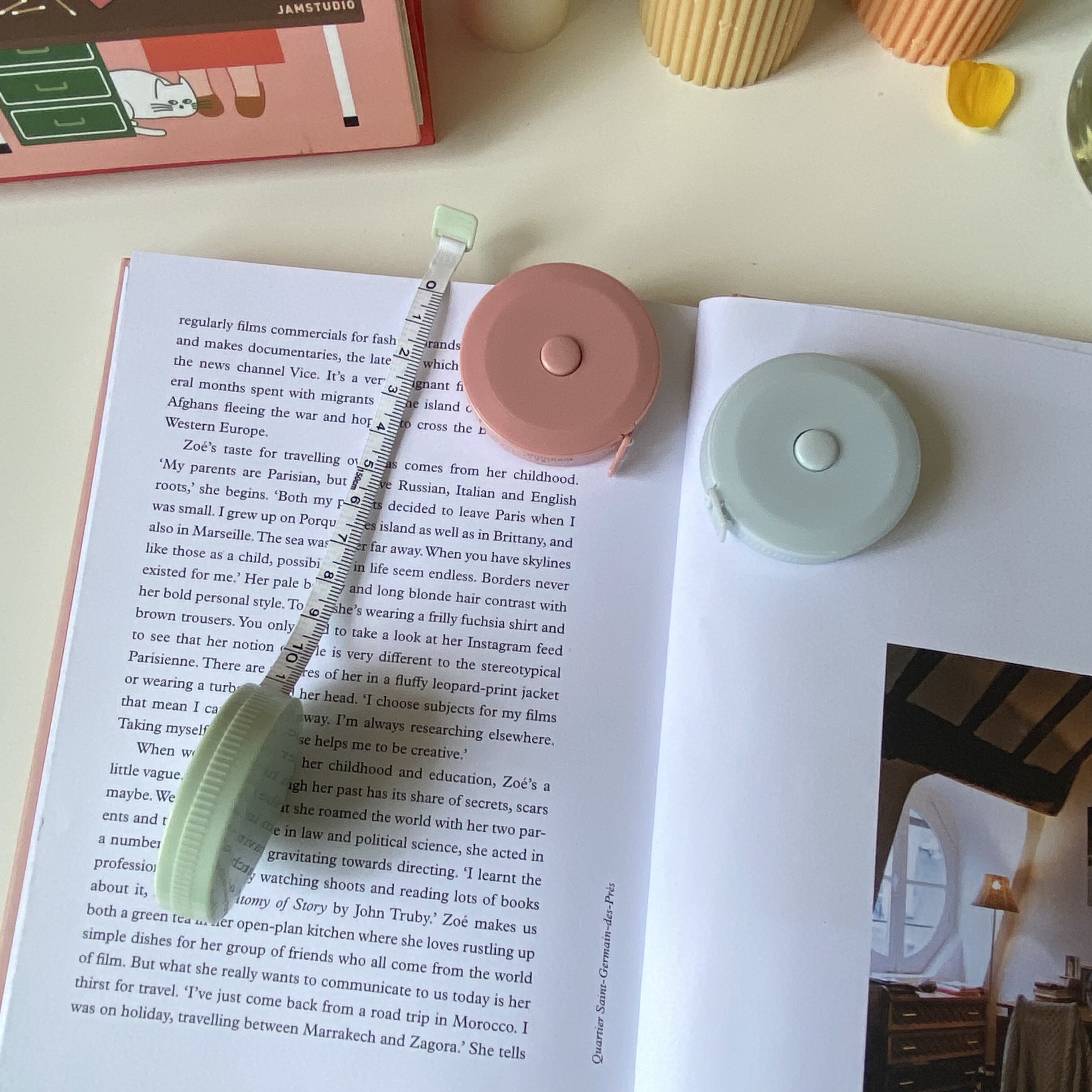 Boring Market Morandi-colored small tape measure to carry with you mini cute soft ruler to measure waist measurement height