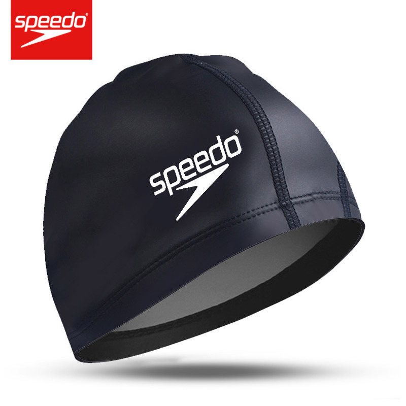 speedo swimming cap long hair ear protection waterproof large adult swimming cap men's and women's cloth comfortable not strangling head general swimming cap