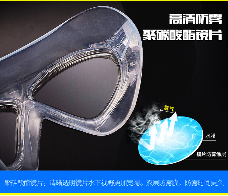 Cặp kính râm đôi Fanlin lớn nữ trong suốt hộp lớn HD kính bơi trong suốt nam và nữ kính chống nước chống sương mù giá kính bơi trẻ em