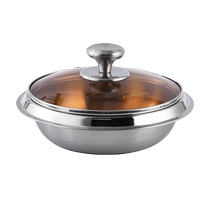 Korean stainless steel soup pot small hot pot internet celebrity noodle pot seafood pot dry pot bibimbap snail rice noodle pot with lid 2018