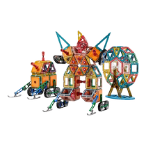 Mingta pure magnetic sheet stick patch childrens educational toys ever-changing splicing building blocks strong magnet suction and inserting piece 2036