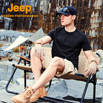 Jeep Jeep casual short-sleeved t-shirt mens summer cool moisture-absorbing breathable top outdoor mountaineering quick-drying clothing