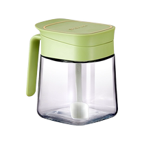 Seasoning jar glass salt jar kitchen seasoning bottle jar household seasoning oil pot salt MSG seasoning box set 1661