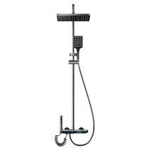 Oaks shower set household shower bath light and concealed bathroom shower rain gun gray constant temperature wall-mounted 1710