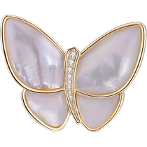 Butterfly brooch high-end female autumn and winter corsage design niche pin suit birthday gift for mom 2521