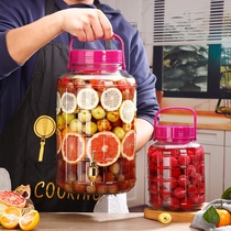 Wine glass bottle food grade household sealed jar faucet pickle jar pickle with bayberry wine bottle empty bottle 2401