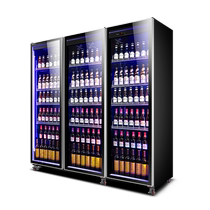 New Fly 508 Beer Cabinet Bar Refrigerated Display Cabinet Commercial Four Doors Freezer Crisper Freezer Three Doors Beverage Cabinet