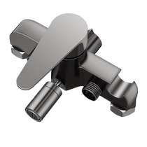 Brass mixing valve hot and cold faucet bathroom bath shower shower double open three joint valve switch spray gun 2005