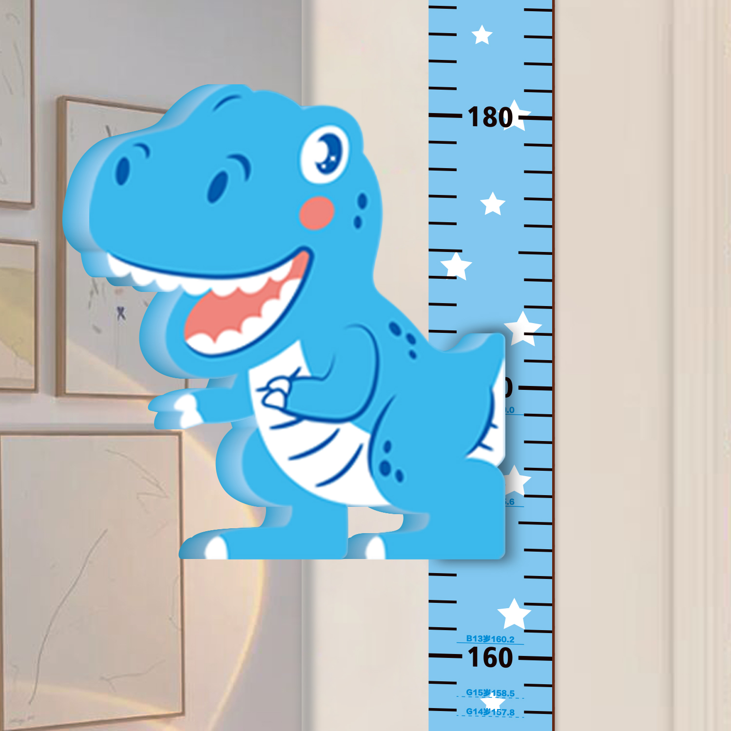 Child Height Wall Sticker Baby Measuring Instrument Wall Paper Magnetic 3d Solid volume height removable without injury Wall 1557A-Taobao