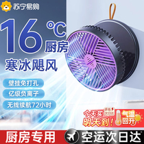 Wall-mounted electric fan for kitchen toilet bathroom wall-mounted punch-free bathroom wall-mounted G2971
