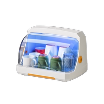 Disinfection bottle containing tank draining rack dust-proof 2259 with cover auxiliary food intake cabinet Baby baby cutlery containing box