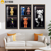 Suning.com Violent Bear Restaurant Triptych Personalized Background Wall Painting Light Luxury High-end Living Room Mural 2129