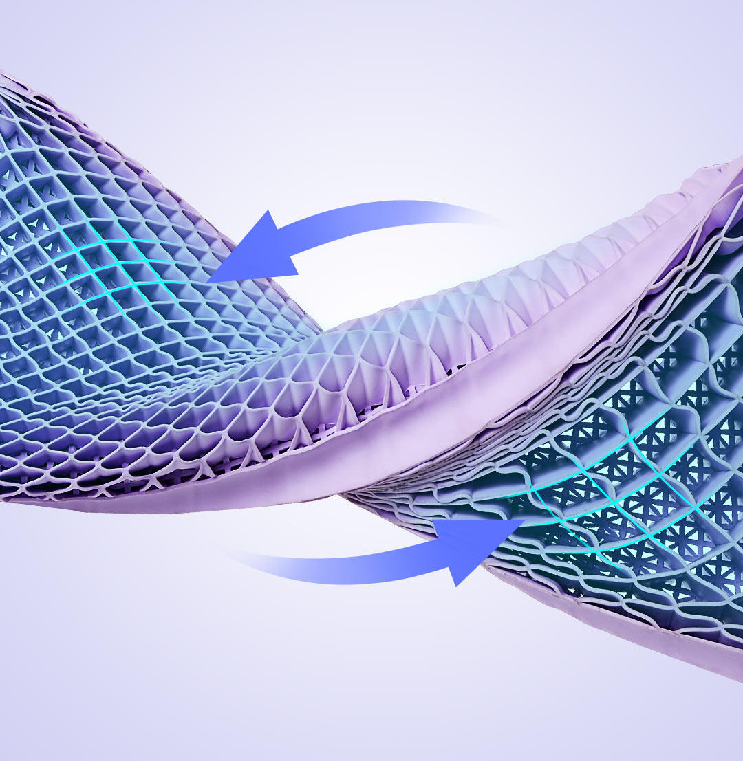 Подушка 8h黑科技蜂巢透气tpe释压枕头透气可水洗护颈椎助果胶格子枕460