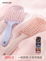 Fluffy high skull comb hair artifact womens special long hair styling massage meridian hollow rib comb r910