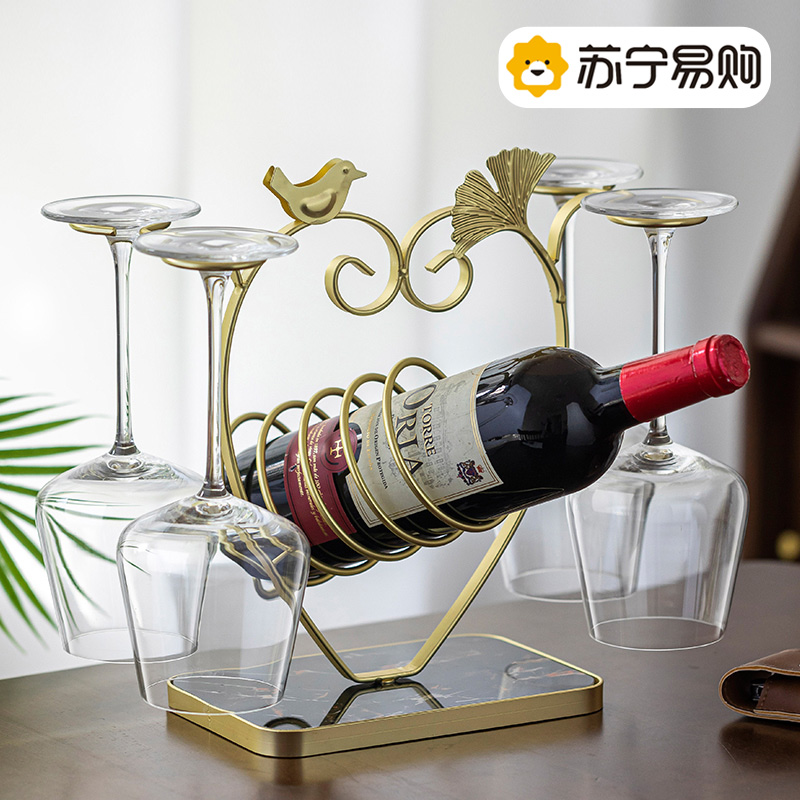 Suning Red Wine Shelf Home Wine Rack High Foot Cup Shelf Light Extravagant Wine Cabinet Swing wine bottle upside down 2112-Taobao