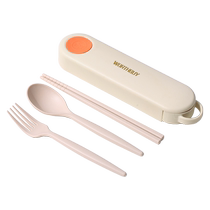 Chopsticks and spoon set portable tableware three-piece set for one person for primary school students to take away travel storage cutlery box 2018