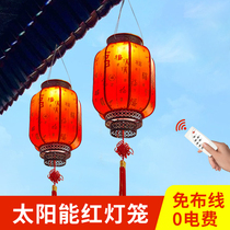 Solar Lantern Large Doorway Home Outdoor Courtyard Lamp Balcony Pendant Lamp Garden Atmosphere Waterproof decorative lamp 2282