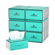 Plant-protected air cushion soft paper Yue color blue household full box household affordable batch facial tissue napkin sanitary napkin 451