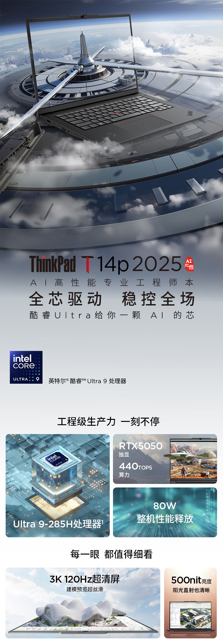 ThinkPad T14p 2025 英特尔酷睿 Ultra 9 AI高性能工程师本 03CD插图