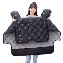 Electric vehicle windshield quilt winter velvet thickened battery motorcycle waterproof windproof cover suitable for all seasons in winter 2428