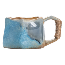 Suning Retro Coffee Cup Creative Irregular Ceramic Cup High-Looking Office Mug Home Water Cup 2112