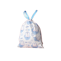 Blue Heart Rabbit Garbage Bag Drawstring Large Roll Household Portable Kitchen Large Capacity Garbage Bag 1770