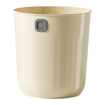 2024 Cream Style Trash Can Living Room Kitchen Bathroom Toilet Office Large Capacity Paper Basket Huanghe 1117