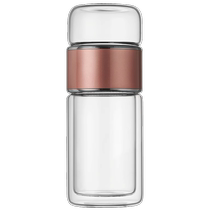 Tea water separation bubble tea cup for women personal double-layer high borosilicate glass cup high-value water cup 751