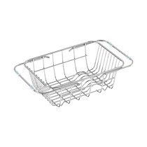 Sink sink drain rack washbasin drain basket 304 stainless steel kitchen drain filter retractable 1763