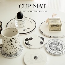 Insulation mat anti-scalding pot mat ceramic cork dining table mat plate mat waterproof placemat bowl mat coaster high-end feel 2592