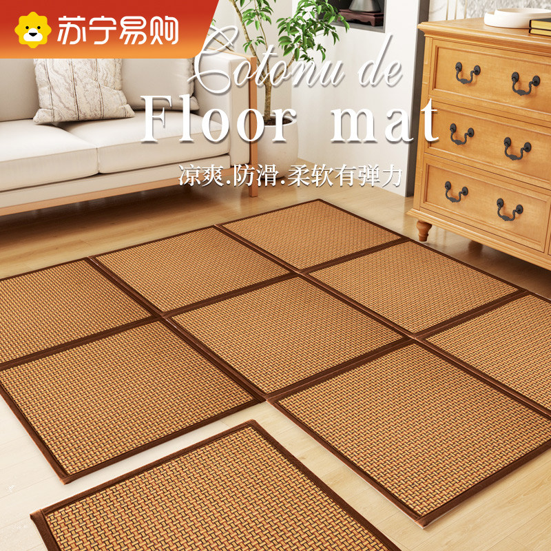 Day-style mat tatami mat tatami mat cameo mat thickened shock absorbing living-room mat cool cushion carpet subhousehold 2461-Taobao