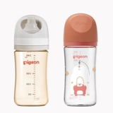 Pigeon, детская стеклянная бутылочка для кормления для новорожденных для младенца, соска, широкое горлышко, 240 мл