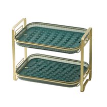 Cup holder cup storage rack water cup teacup holder double layer drain tray living room water cup holder 2018